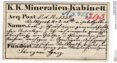 Etiketten zu Calcit (NHMW-MIN-As455)